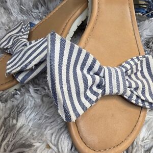 Wonder Nation Blue and White Striped Sandals